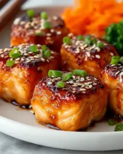 A delicious plate of Bang Bang Salmon Bites Bowls