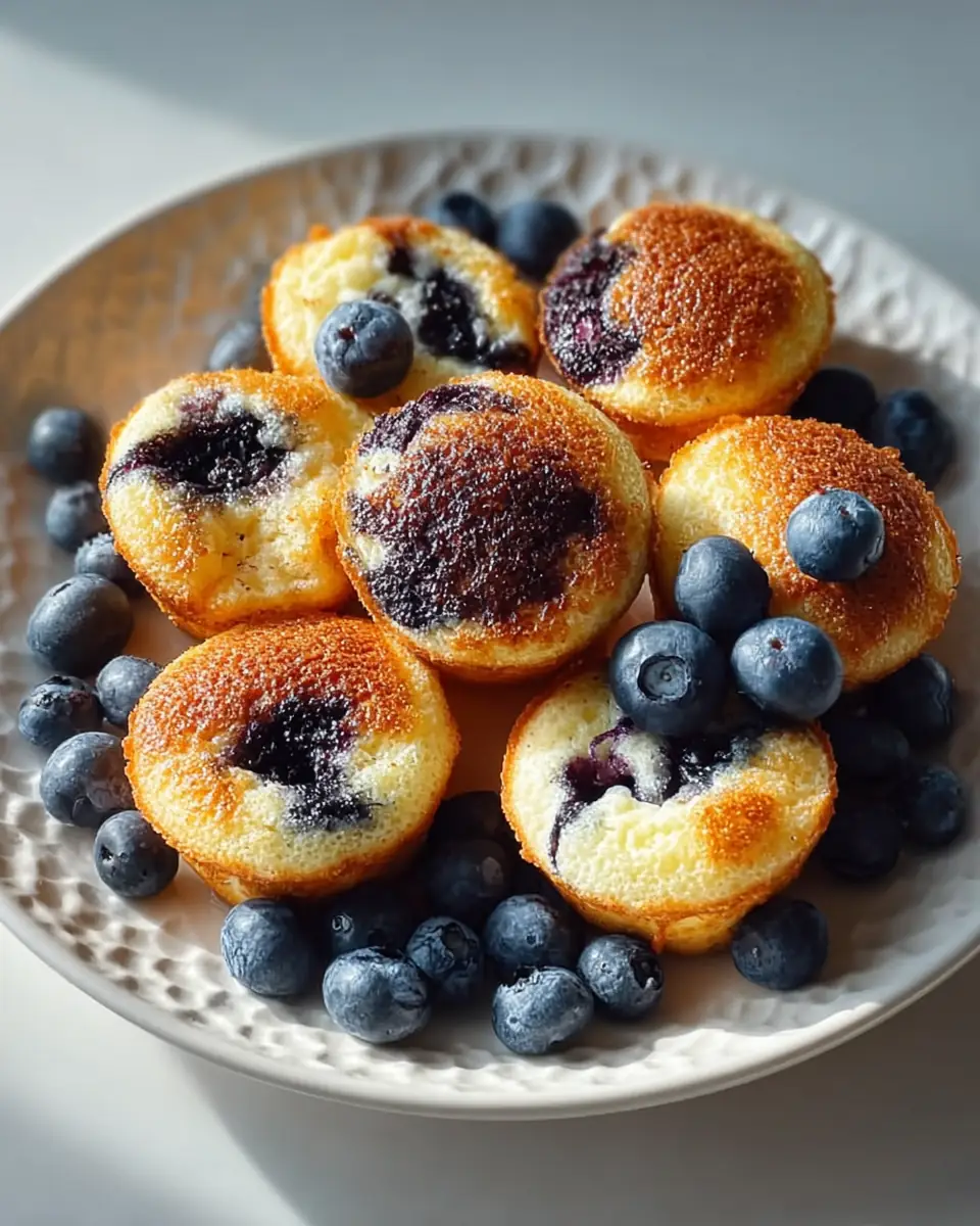 A delicious plate of Blueberry Cottage Cheese Pancake Bites Your Kids Will Devour