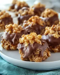 A delicious plate of Chex Scotcheroos