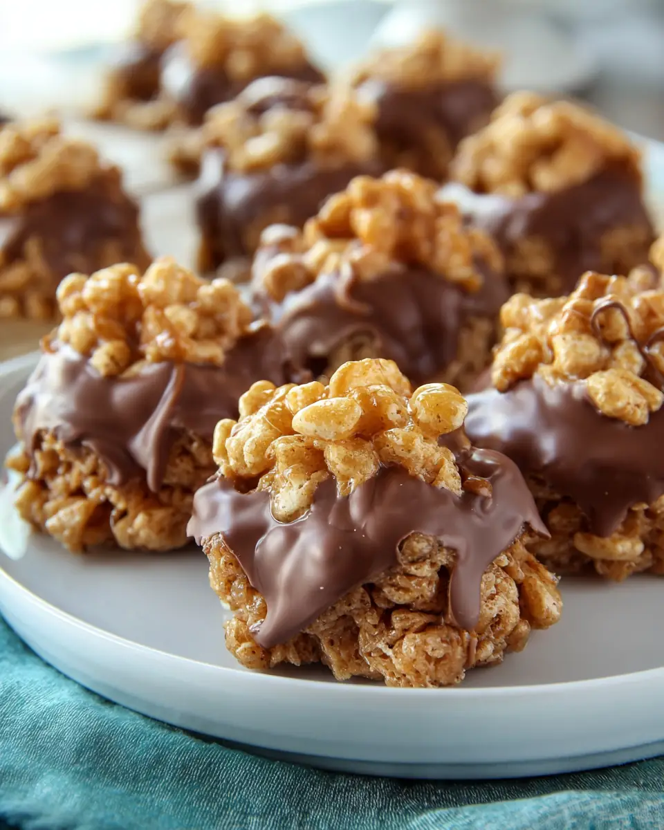A delicious plate of Chex Scotcheroos
