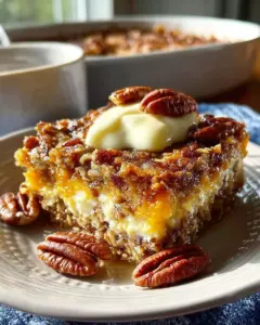 A delicious plate of Cinnamon Cottage Cheese Oatmeal Bake