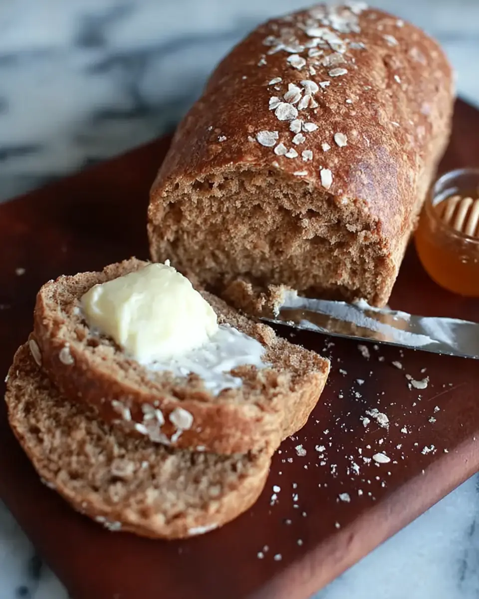 A delicious plate of Copycat Cheesecake Factory Honey Wheat Bread