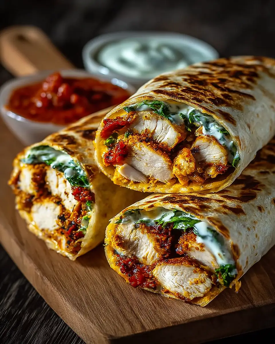 A delicious plate of Crispy Air Fryer Chicken & Mozzarella Wraps: Quick & Easy Dinner