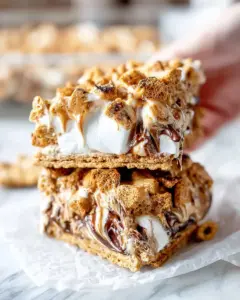A delicious plate of Golden Graham S’mores