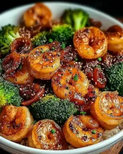 A delicious plate of High-Protein Honey Garlic Shrimp: An Amazing Ultimate Recipe