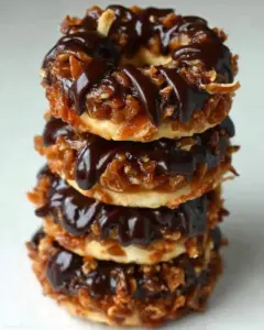 A delicious plate of Homemade Samoas Cookies