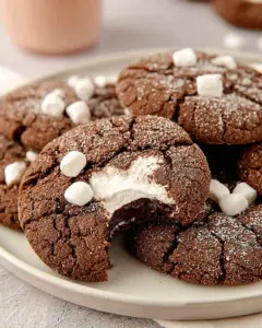 A delicious plate of Hot Chocolate Cookies