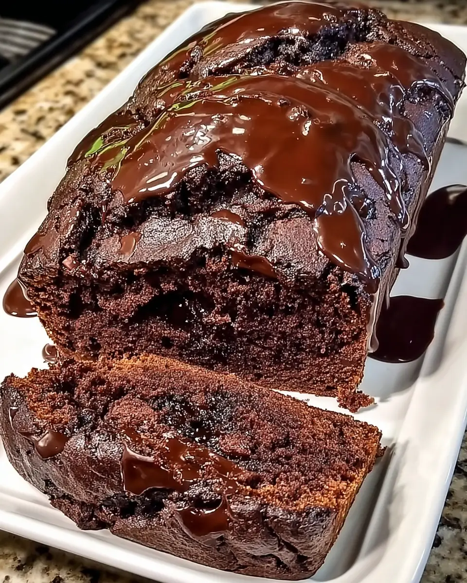 A delicious plate of Hot Fudge Brownie Bread