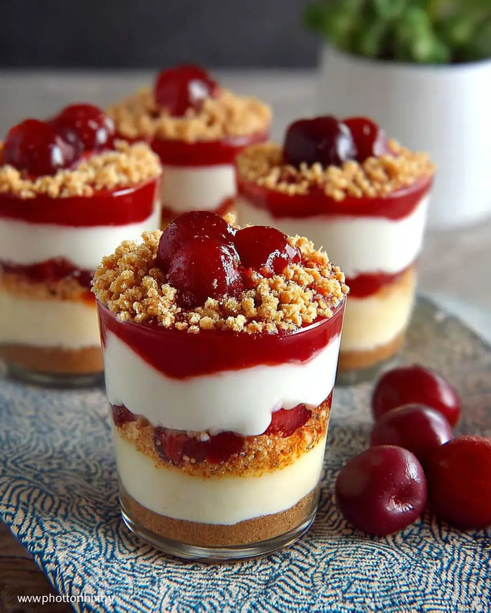 A delicious plate of No-Bake Cheesecake Parfait