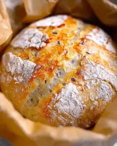 A delicious plate of No Knead Dutch Oven Bread Recipe