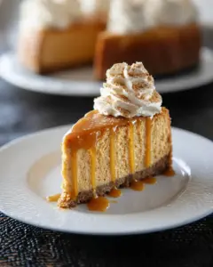 A delicious plate of Pumpkin Cheesecake