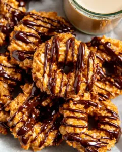 A delicious plate of Samoas Cookies (Girl Scout Copycat)