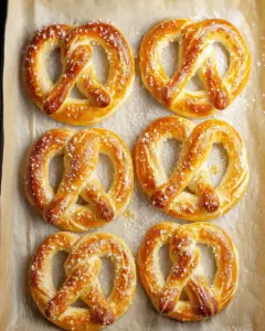 A delicious plate of Soft Pretzel Recipe (Copycat Annies Pretzels)