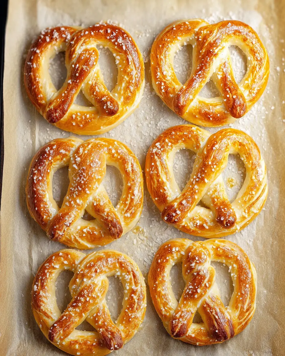 A delicious plate of Soft Pretzel Recipe (Copycat Annies Pretzels)