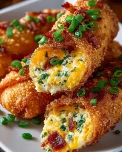 A delicious plate of Spicy Jalapeño Popper Egg Rolls