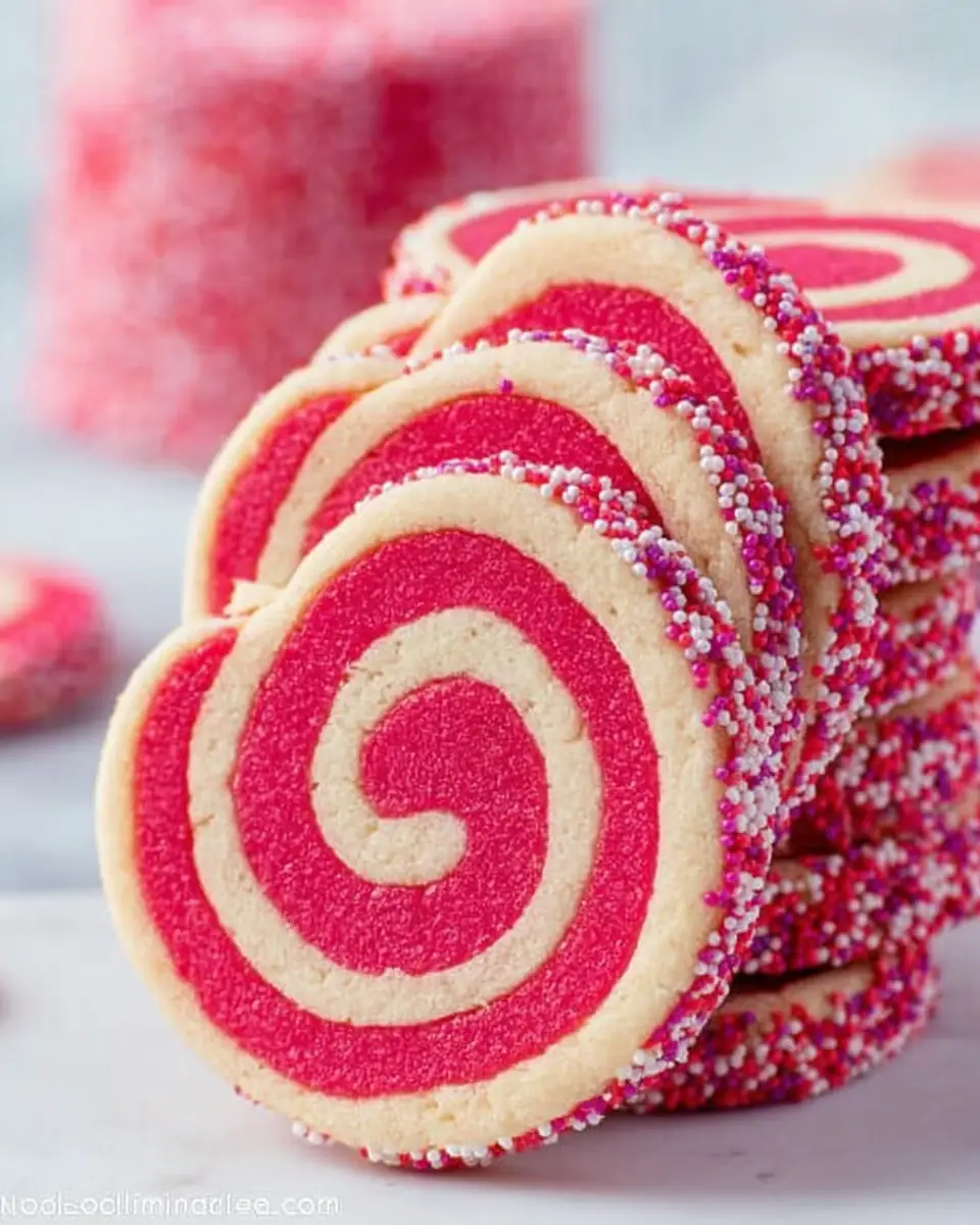 A delicious plate of Valentine's Day Swirl Cookies