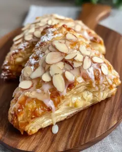 A delicious plate of Almond Bear Claw with Puff Pastry: A Flaky Delight Awaits