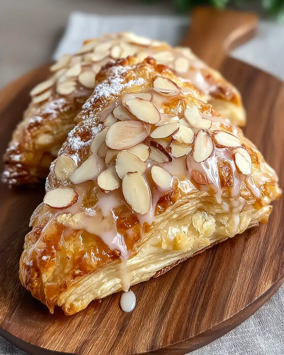 A delicious plate of Almond Bear Claw with Puff Pastry: A Flaky Delight Awaits