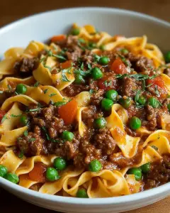 A delicious plate of Beef and Noodle Casserole