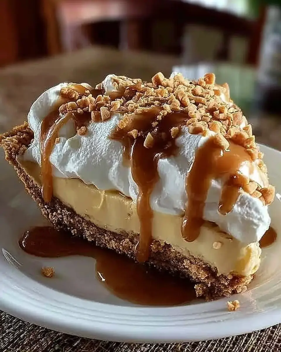 A delicious plate of Butterscotch Heaven Pie Delight