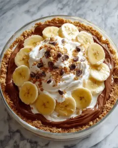A delicious plate of Chocolate Banana Pudding Fluff Recipe