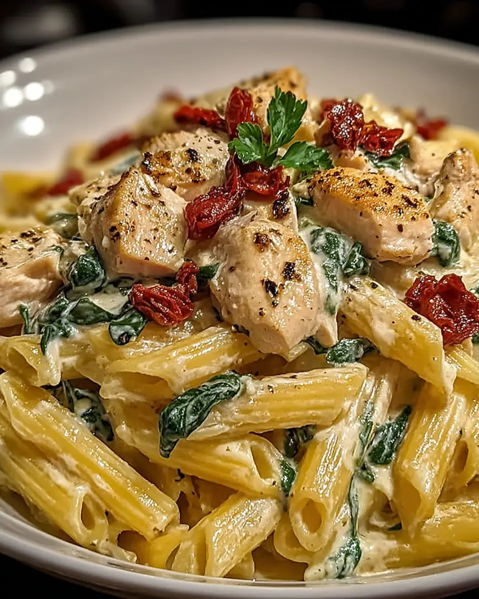 A delicious plate of Creamy Ricotta Chicken Pasta