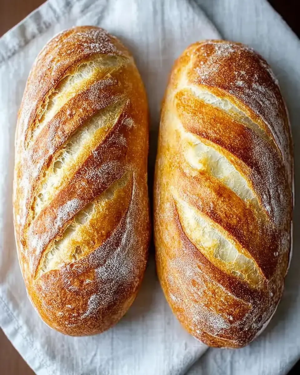 A delicious plate of Crispy French Baguette with a Soft, Chewy Center