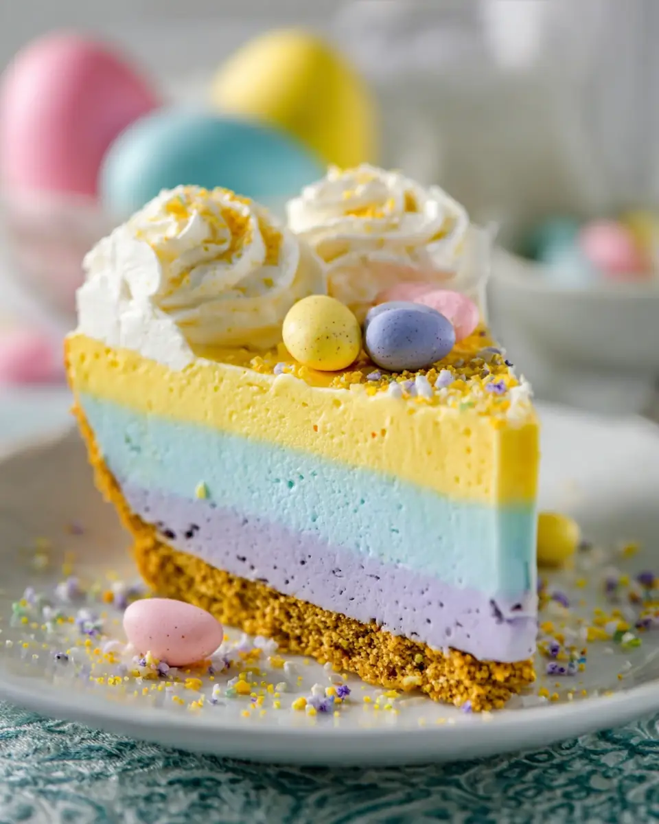 A delicious plate of Easter Jello-O Pie