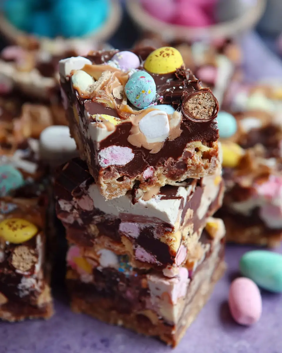 A delicious plate of Easter Rocky Road!