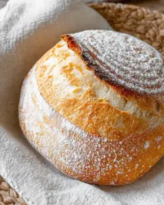 A delicious plate of Easy Beginner Sourdough Bread