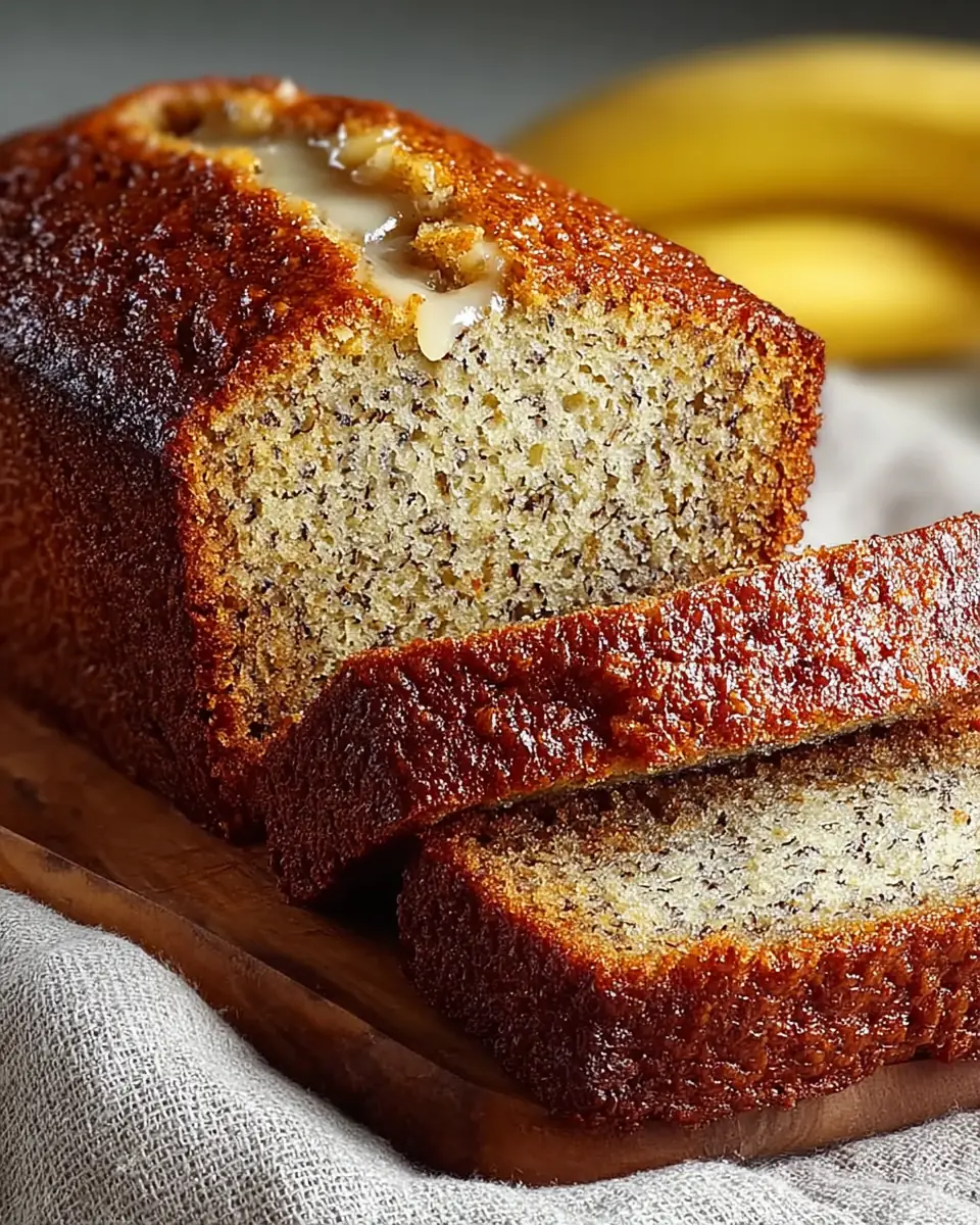 A delicious plate of Easy Moist Banana Bread