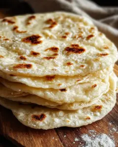 A delicious plate of Homemade Flour Tortillas