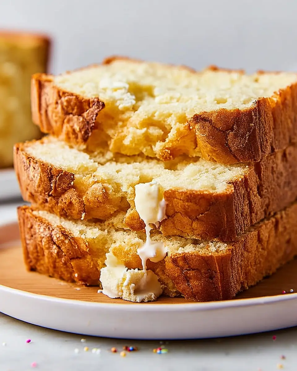 A delicious plate of Ice Cream Bread