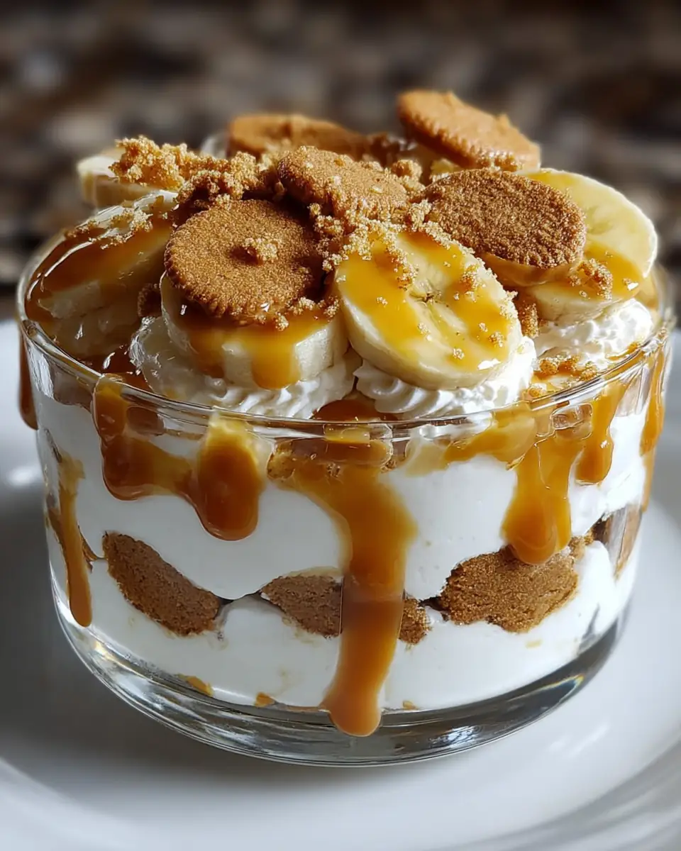 A delicious plate of Irresistible Biscoff Banana Pudding Recipe in 4 Easy Steps
