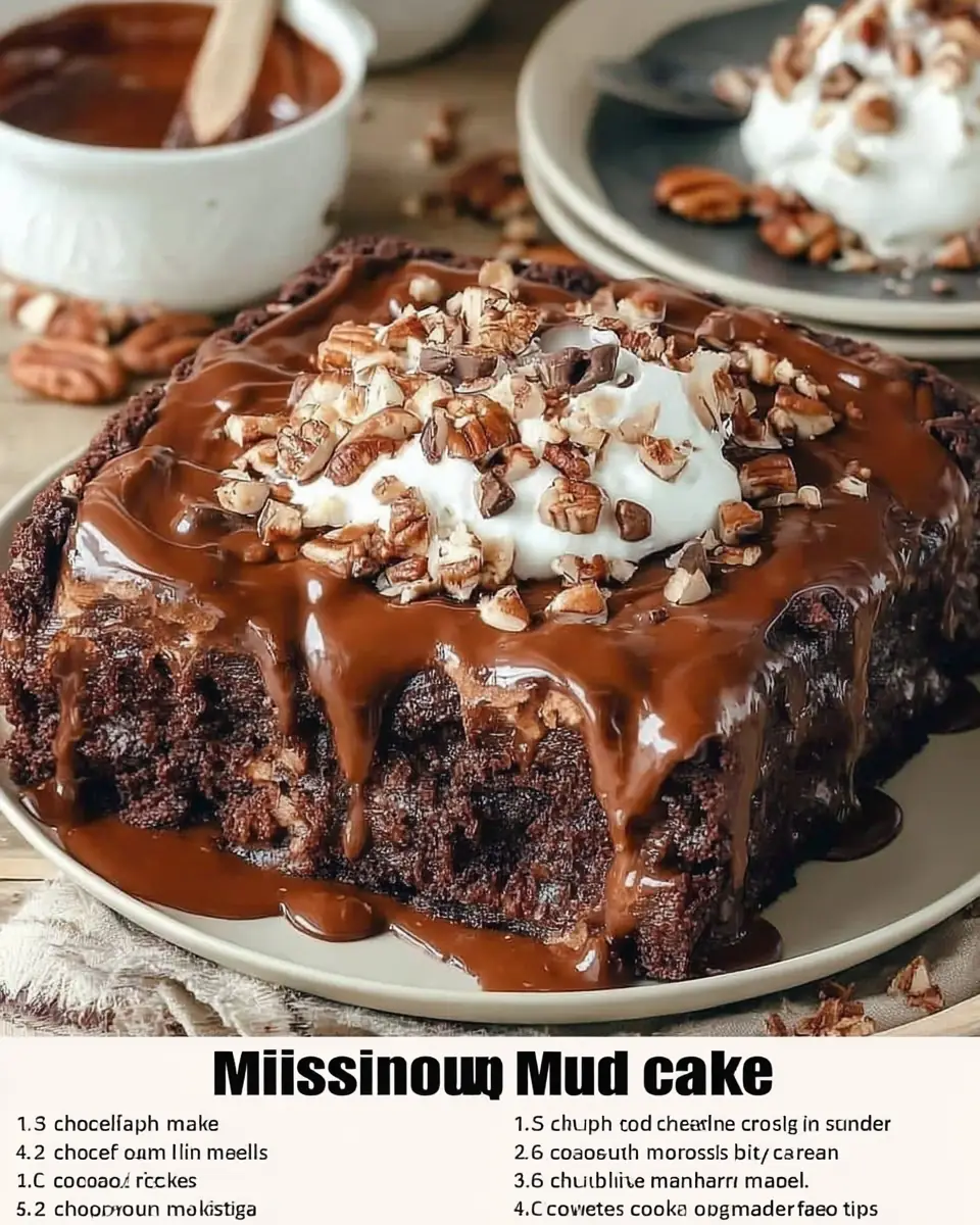 A delicious plate of Mississippi Mud Cake