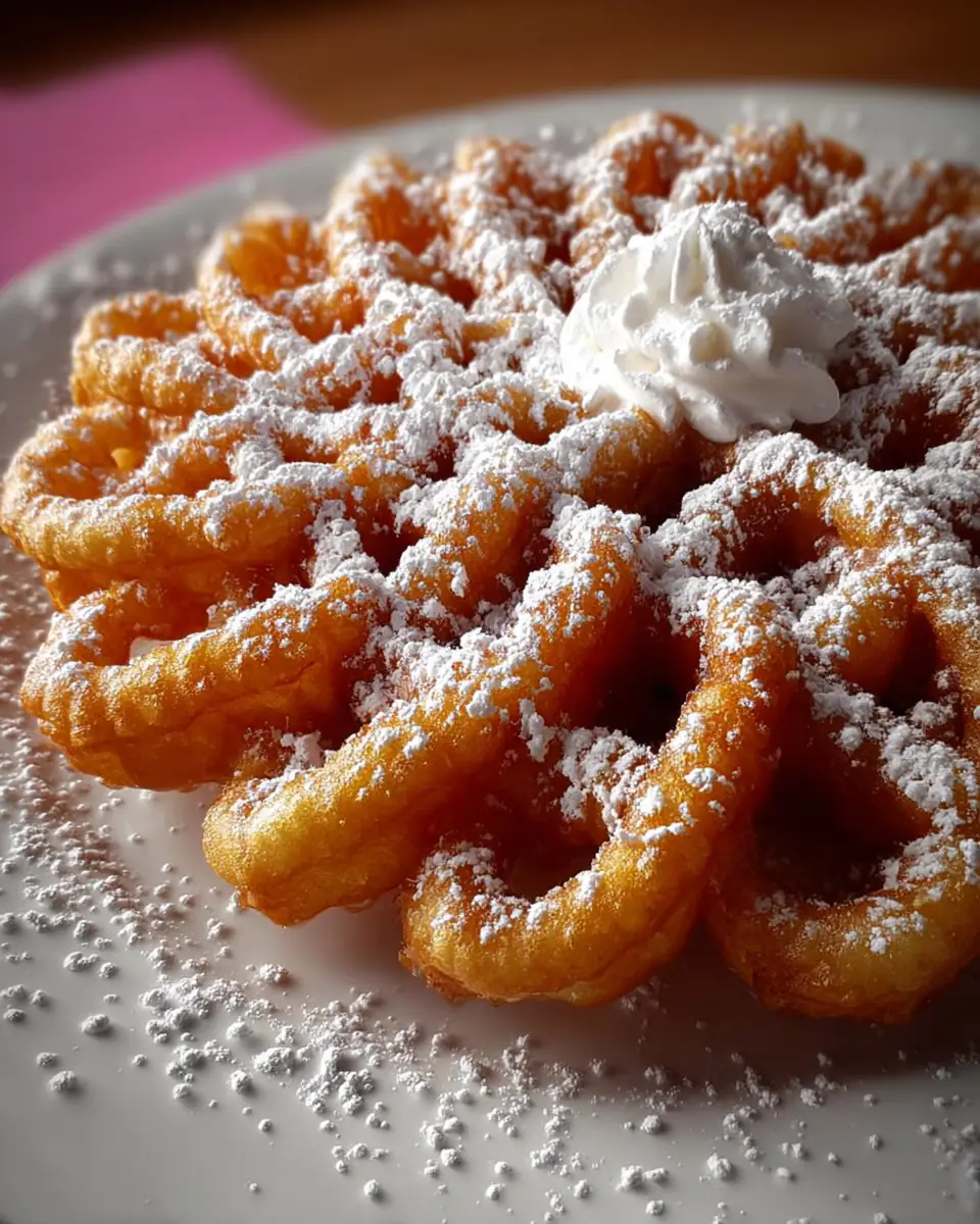 A delicious plate of Perfect Funnel Cake: 450 Happy Calories