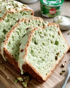 A delicious plate of Pistachio Pudding Bread