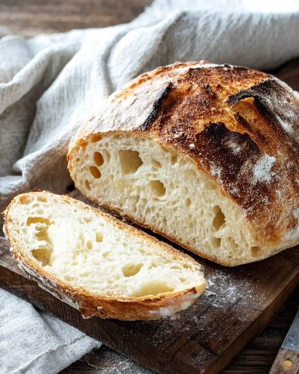 A delicious plate of Rustic Bread Recipe