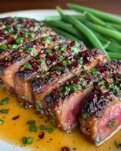 A delicious plate of Savory Garlic Butter Steak with Parmesan Cream Sauce