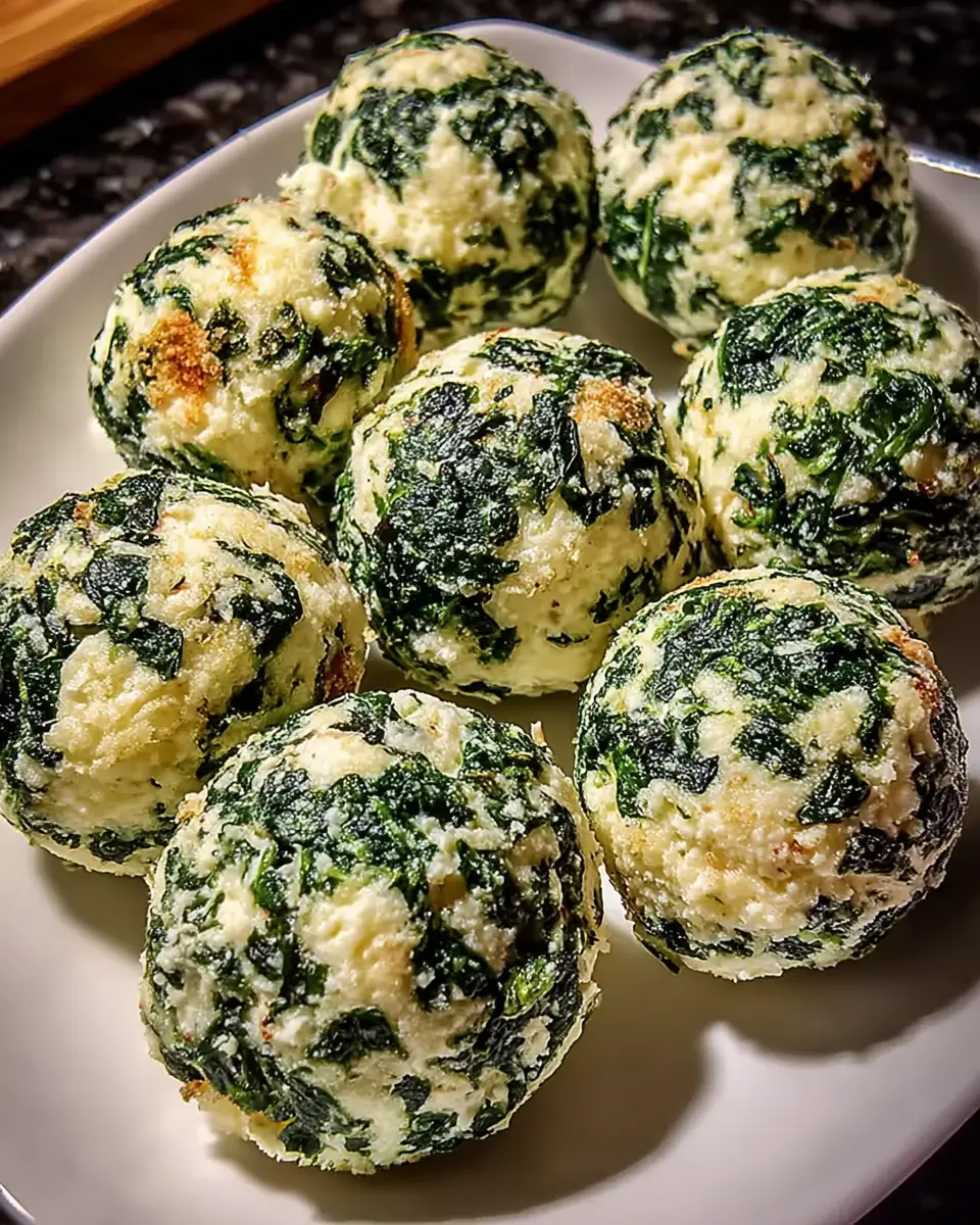 A delicious plate of Spinach and Ricotta Balls