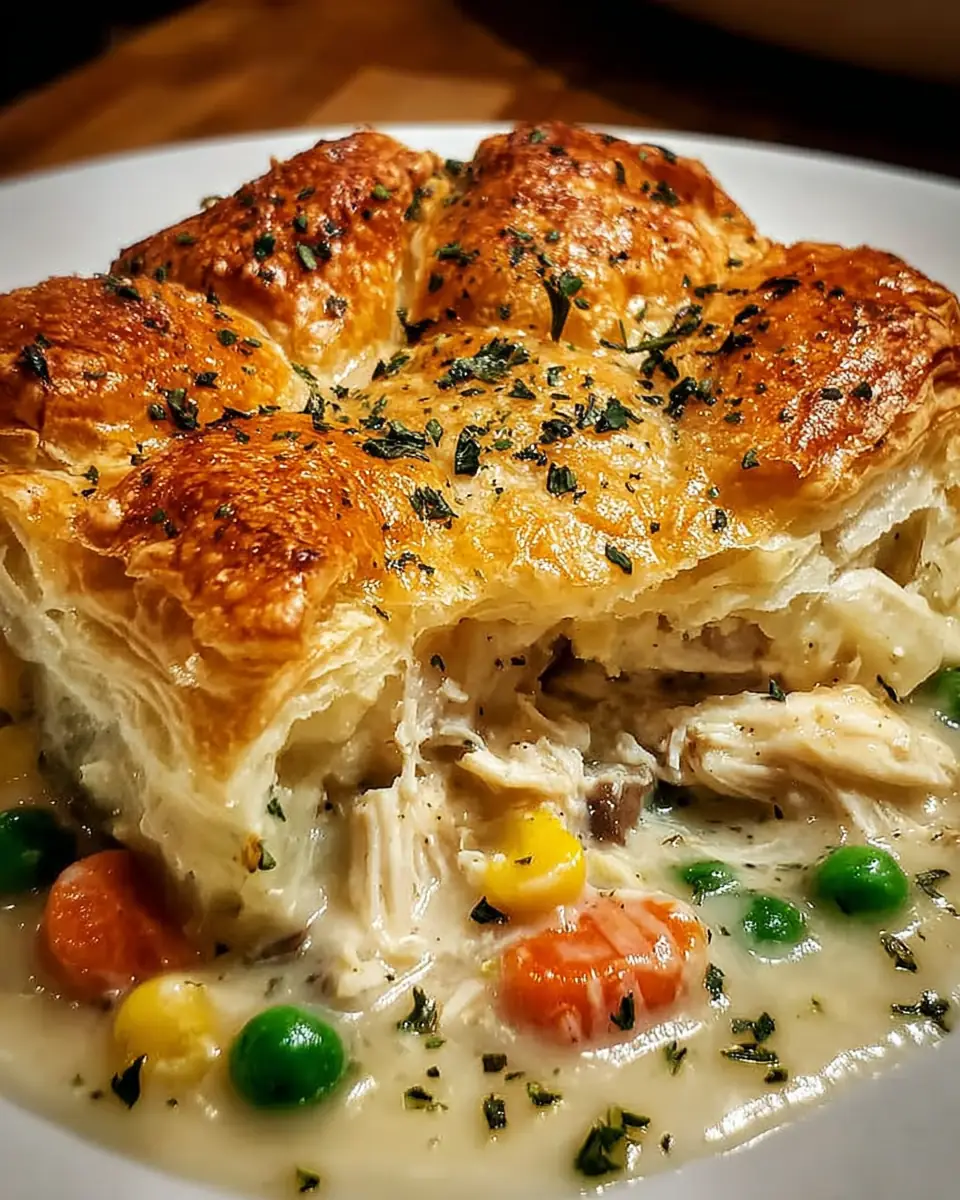 A delicious plate of Chicken Pot Pie Casserole