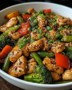 A delicious plate of Chicken and Vegetable Stir-Fry