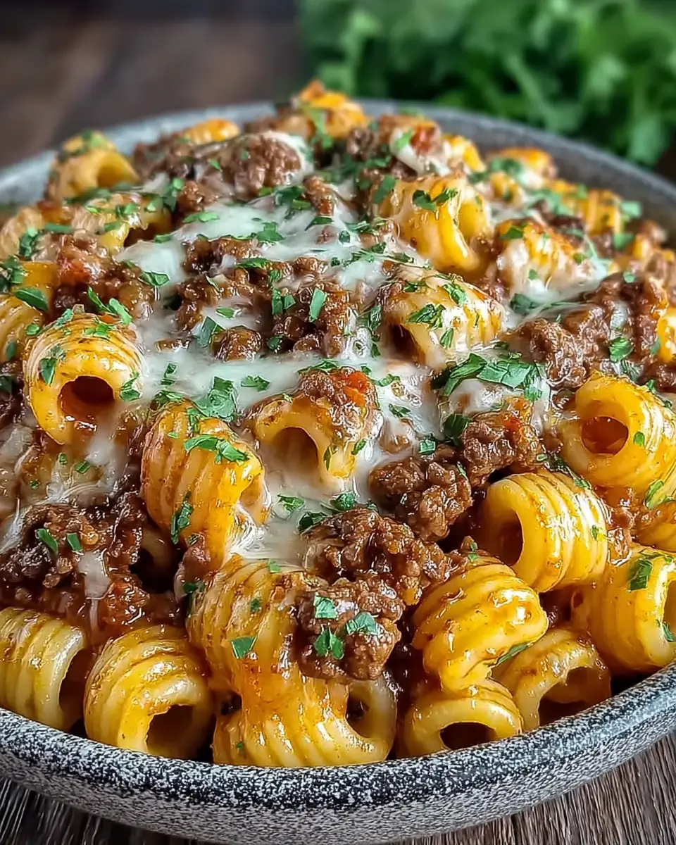 A delicious plate of Creamy Crockpot Crack Beef Pasta