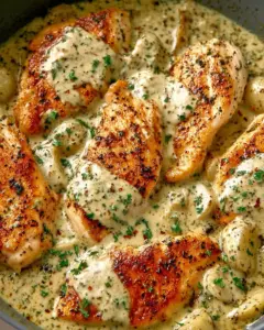A delicious plate of Creamy Ranch Chicken & Veggie Bake