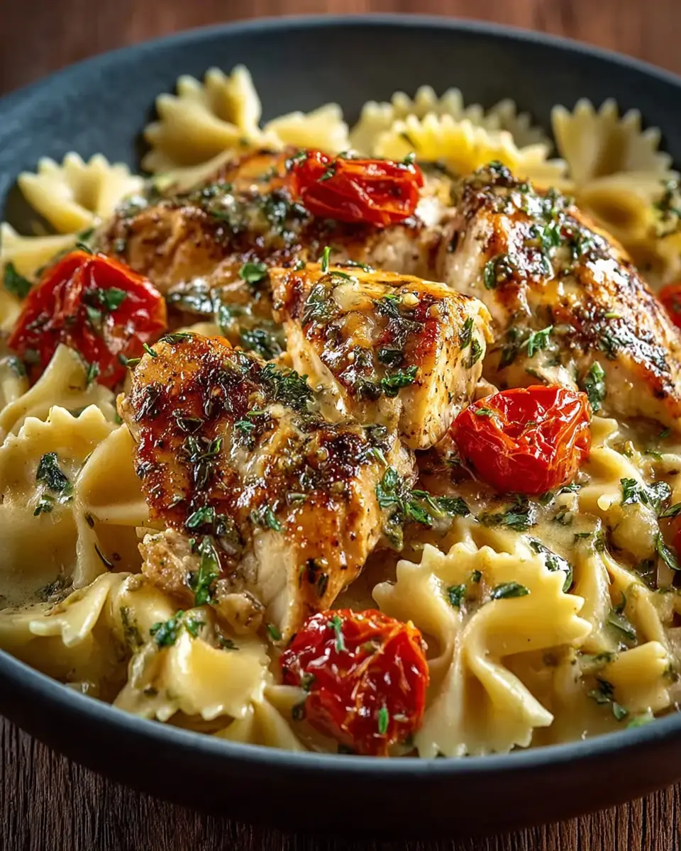 A delicious plate of Crockpot Angel Chicken With Pasta
