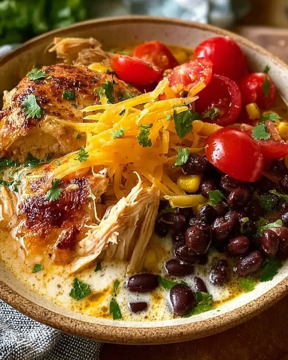 A delicious plate of Easy Slow Cooker Chicken Dinner