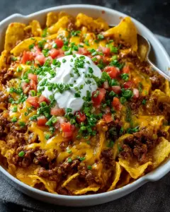 A delicious plate of Frito Pie Recipe
