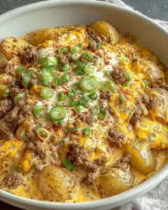 A delicious plate of Hamburger Potato Cheese Casserole