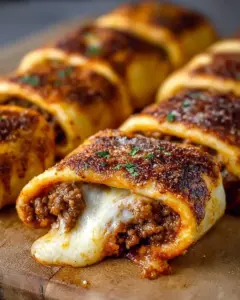 A delicious plate of Oven Baked 5-Ingredient Beef Pizza Roll Ups