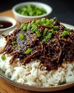 A delicious plate of Slow Cooker Korean Beef: Savory Comfort for Busy Nights